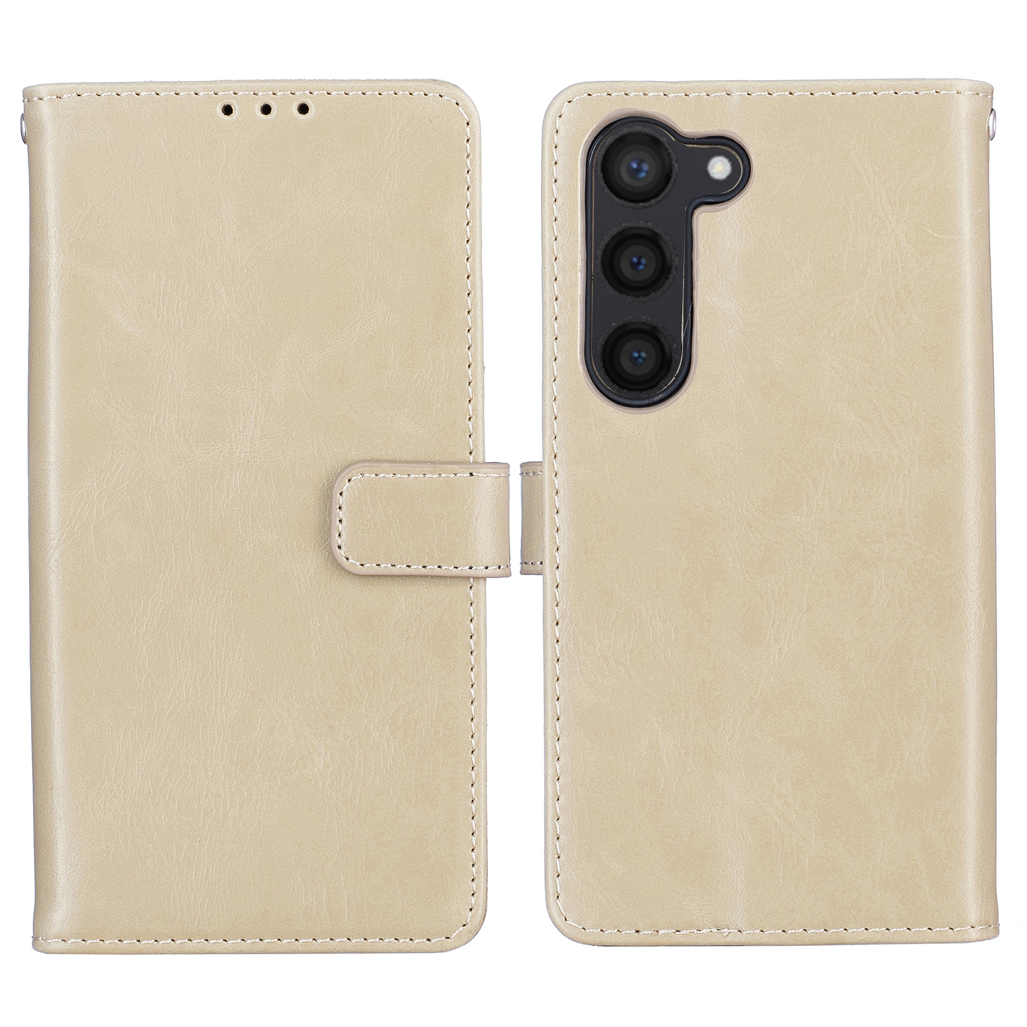 

Stand Wallet Hülle Für Samsung Galaxy S23, PU Leder Retro Crazy Horse Texture Telefonabdeckung - Grau, Galaxy S23