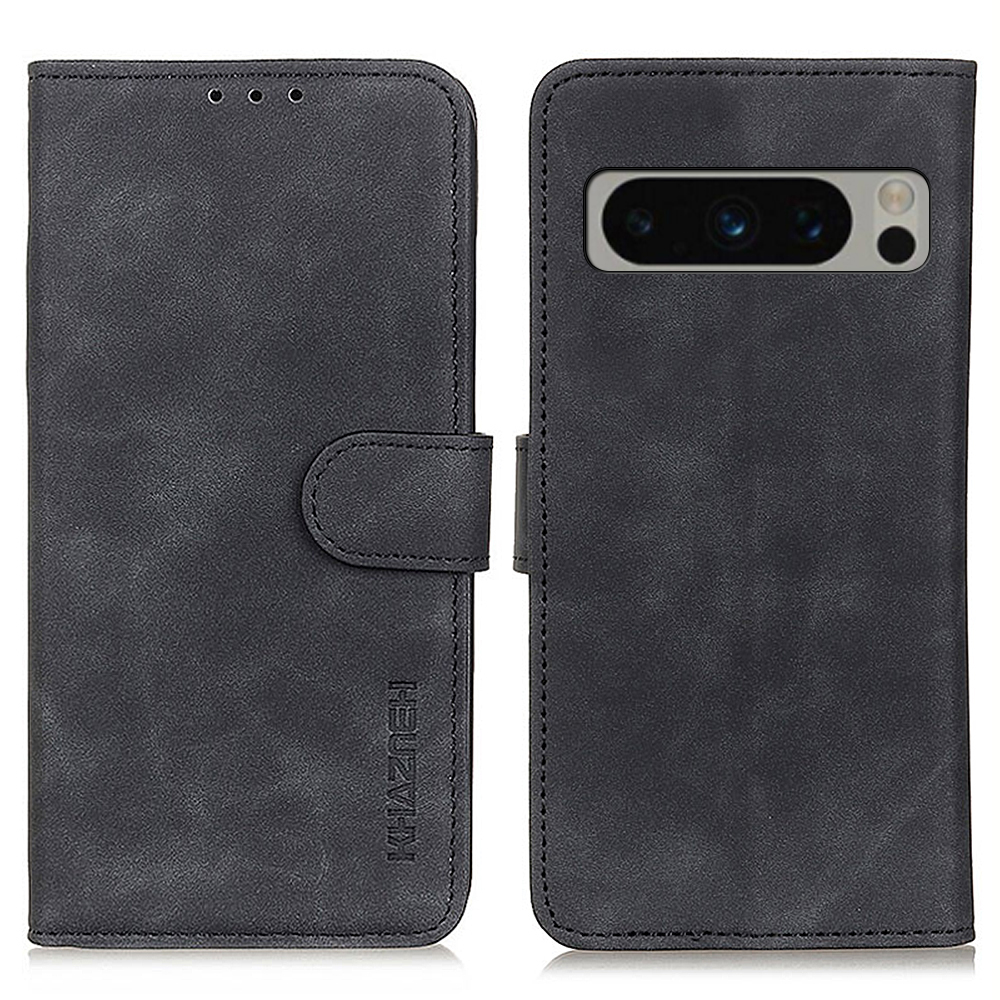 

Khazneh Für Google Pixel 8 Pro Retro Leder -handy -hülle Wallet Stand Handyabdeckung - Schwarz, Google Pixel 8 Pro