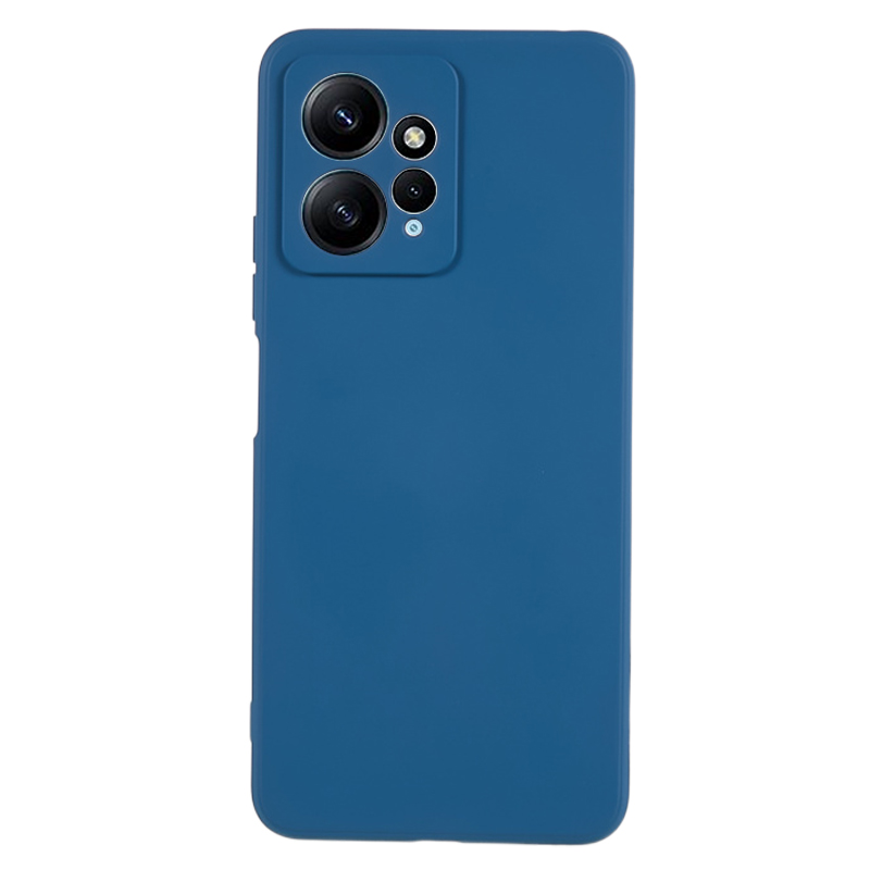

Für Xiaomi Redmi Note 12 4G Gummiziertes Tpu-telefonhülle Faserfaser-anti-drop-telefonabdeckung - Saphir, Xiaomi Redmi Note 12 4G