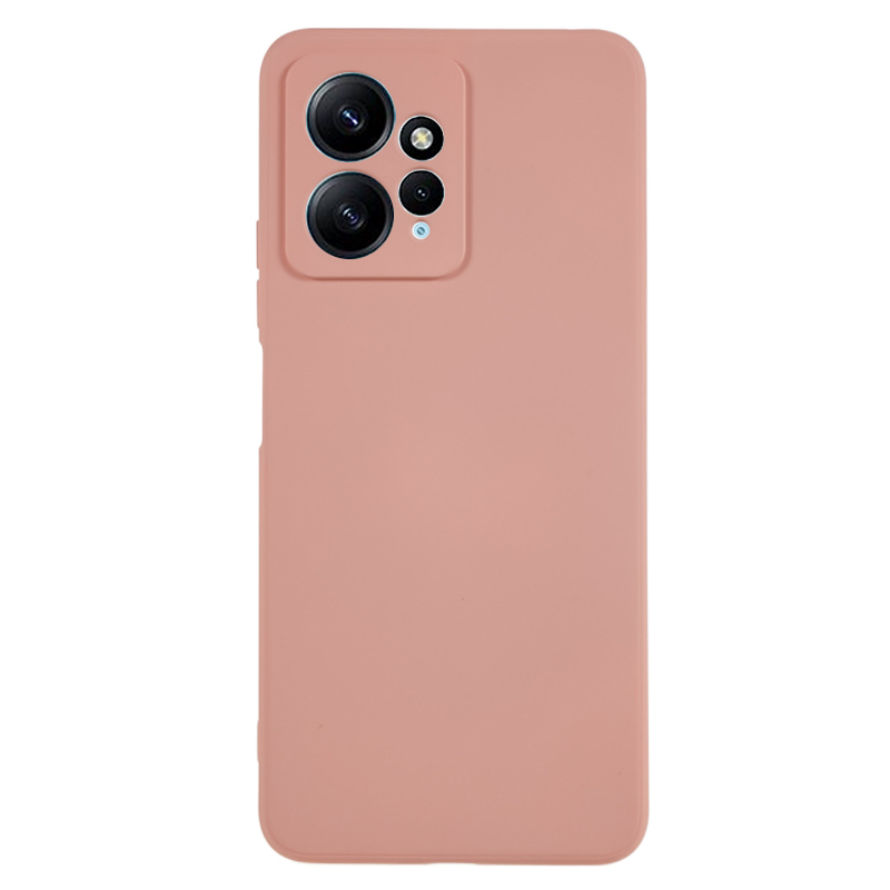 

Für Xiaomi Redmi Note 12 4G Gummiziertes Tpu-telefonhülle Faserfaser-anti-drop-telefonabdeckung - Rosa, Xiaomi Redmi Note 12 4G