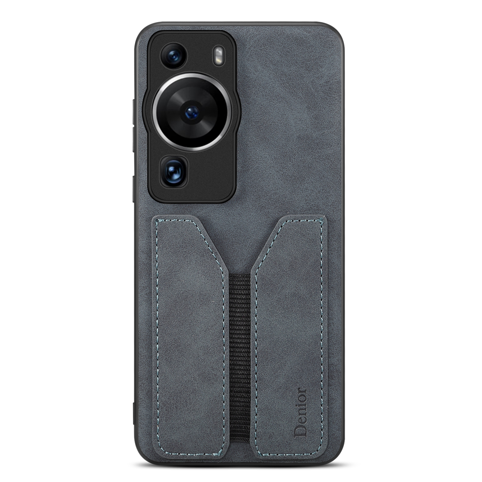 

Denior Für Huawei P60 / P60 Pro Elastic Card Halter Phone Hülle Pu-lederbeschichtete Tpu-anti-drop-abdeckung - Grau, Huawei P60