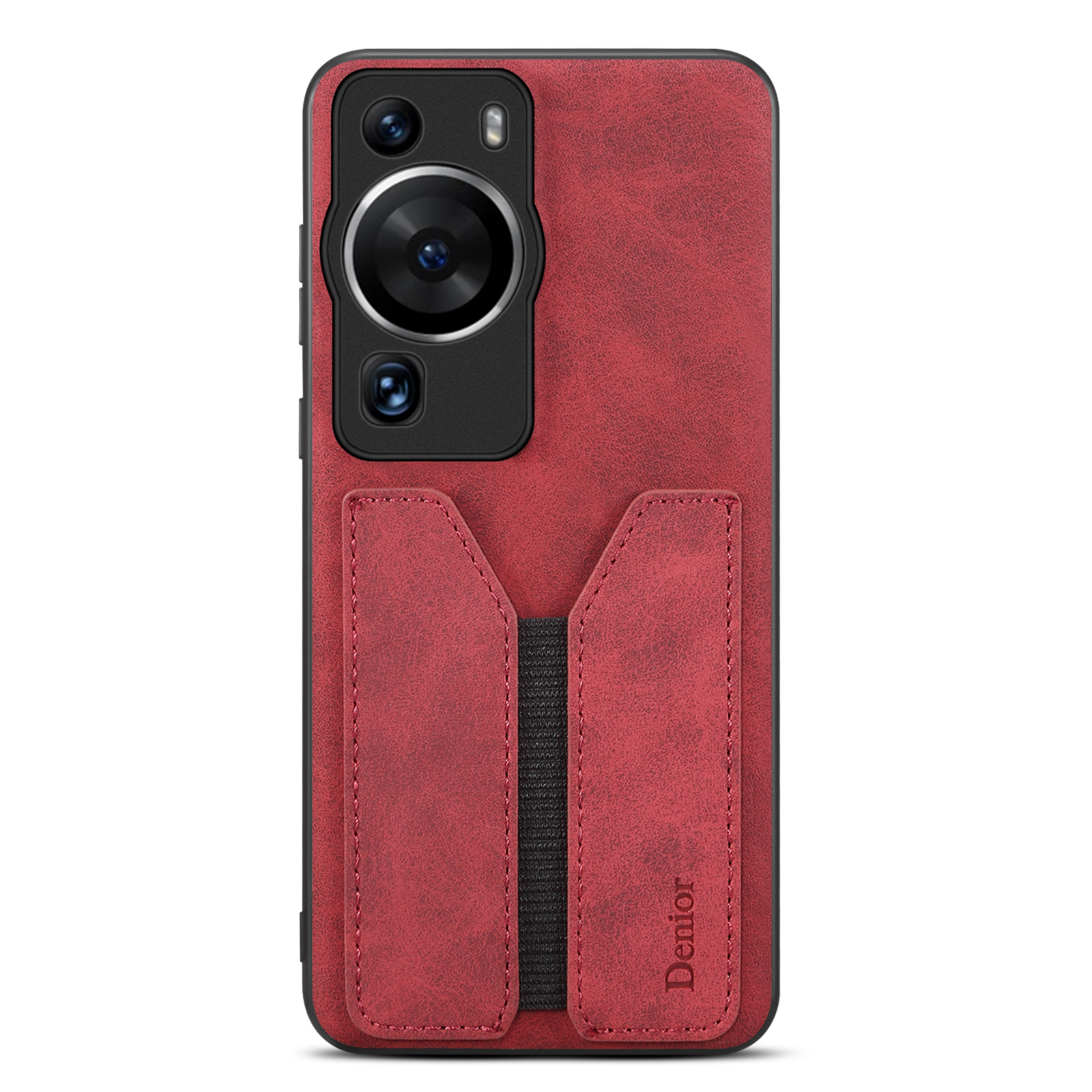 

Denior Für Huawei P60 / P60 Pro Elastic Card Halter Phone Hülle Pu-lederbeschichtete Tpu-anti-drop-abdeckung - Rot, Huawei P60
