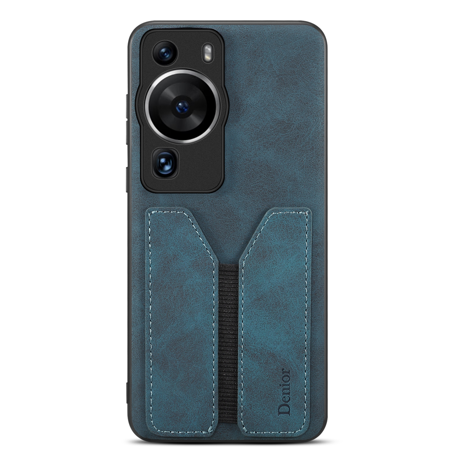 

Denior Für Huawei P60 / P60 Pro Elastic Card Halter Phone Hülle Pu-lederbeschichtete Tpu-anti-drop-abdeckung - Blau, Huawei P60