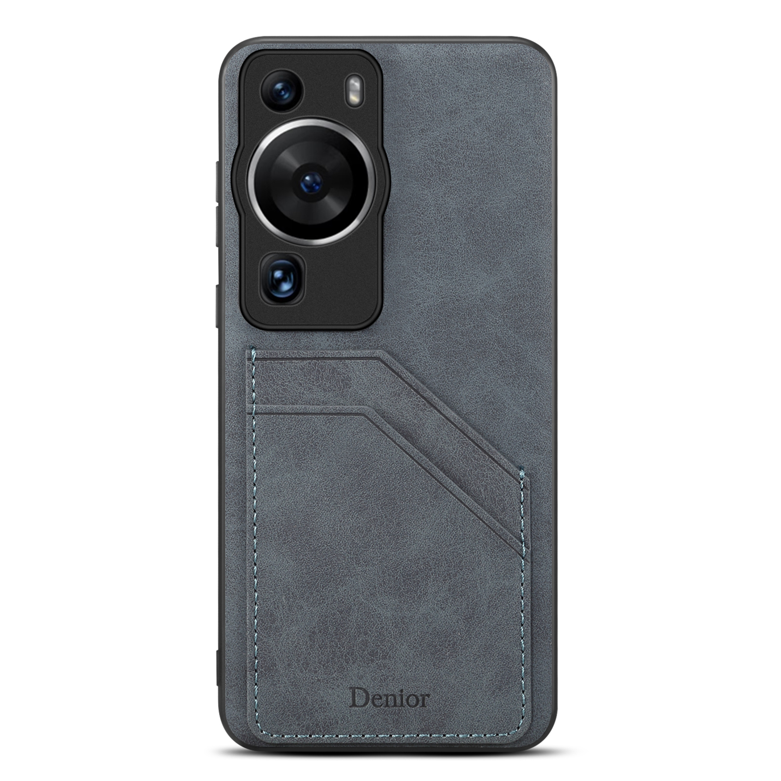

Denior Für Huawei P60 / P60 Pro Dual-karten-slots Anti-drogen-telefonhülle Pu-lederschicht TPU + Pc-abdeckung - Grau, Huawei P60