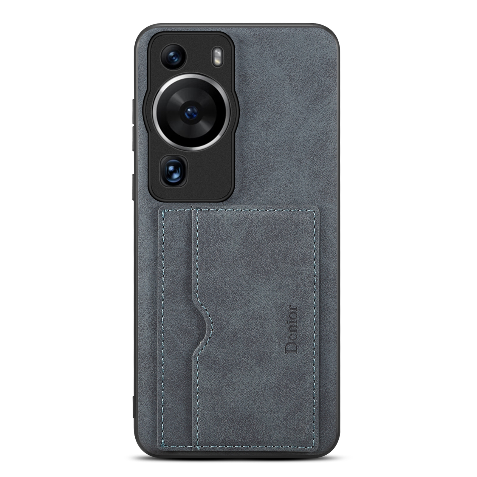 

Denior Für Huawei P60 / P60 Pro -kartenhalter Kickstand Telefonhülle PU Leder Beschichtete TPU -rückdecke - Grau, Huawei P60