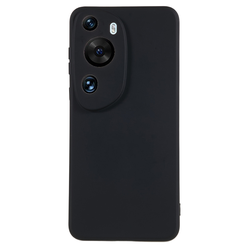 

Für Huawei P60 Art Faser-faserfaser-anti-kratzer-abdeckung Gummiziert Weiche Tpu-telefonhülle - Schwarz, Huawei P60 Art