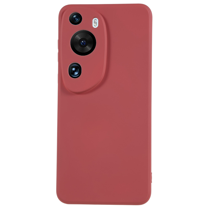 

Für Huawei P60 Art Faser-faserfaser-anti-kratzer-abdeckung Gummiziert Weiche Tpu-telefonhülle - Hawthornrot, Huawei P60 Art