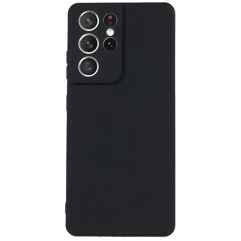 

Für Samsung Galaxy S21 Ultra 5G Tpu-telefonhülle Gerade Kanten Anti-kratzer-telefonabdeckung - Schwarz, Galaxy S21 Ultra 5G