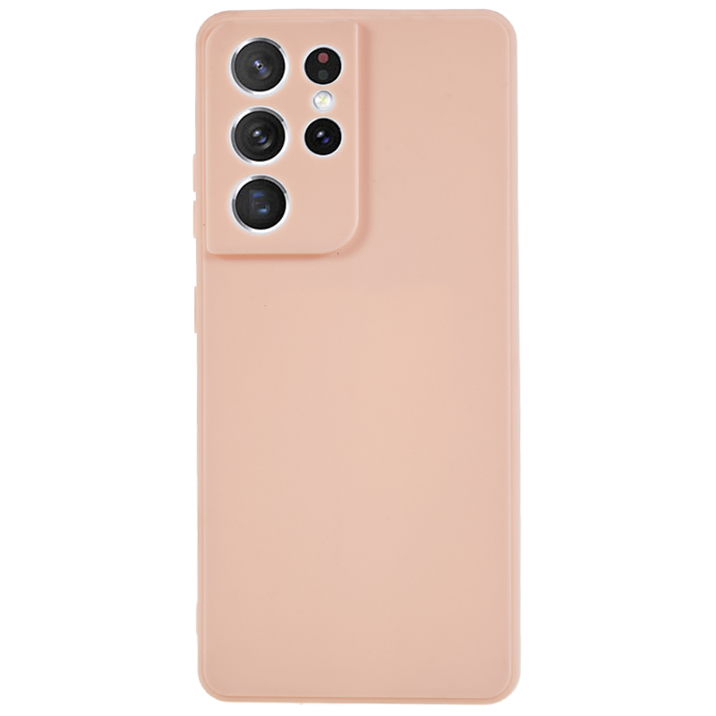 

Für Samsung Galaxy S21 Ultra 5G Tpu-telefonhülle Gerade Kanten Anti-kratzer-telefonabdeckung - Rosa, Galaxy S21 Ultra 5G