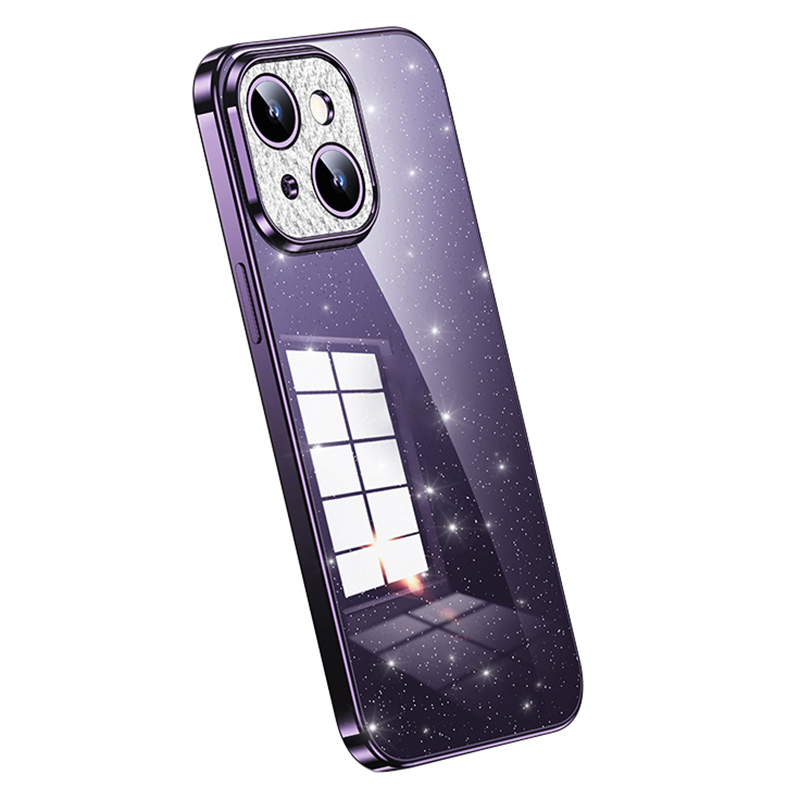 

Sulada Für Iphone 14 Plus Elektroplierendes TPU -telefonhülle Strsestone Decor Glitter Phone Cover - Lila, iPhone 14 Plus