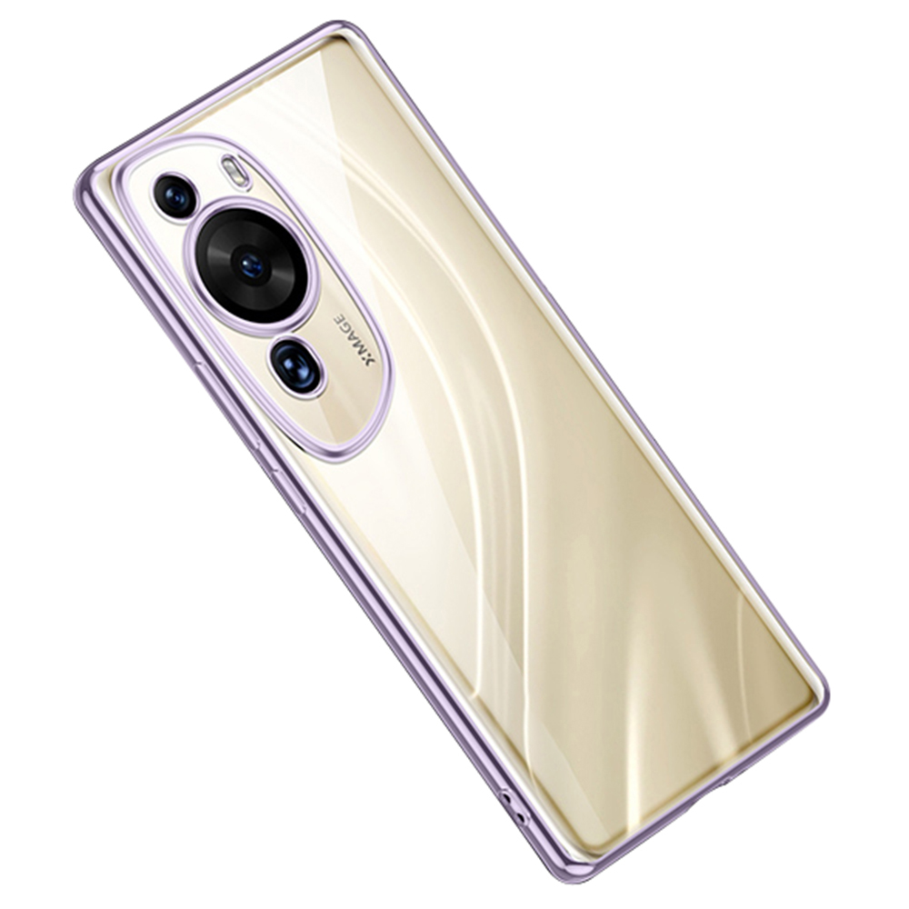 

Sulada Für Huawei P60 Art Right Edge Rückenabdeckung Weiche TPU -elektroplatten Klare Telefonhülle - Lila, Huawei P60 Art