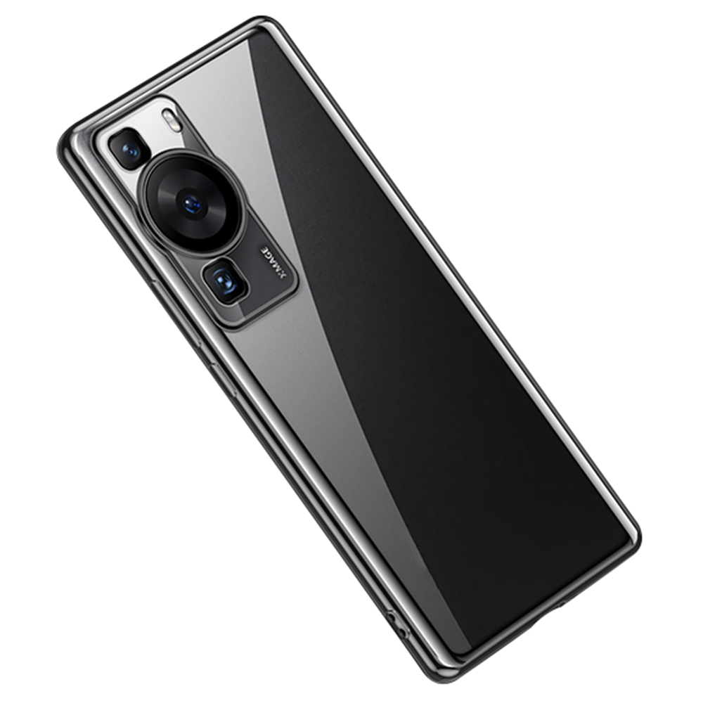 

Sulada Für Huawei P60 Elektroplieren Der Klaren Rückseite Gerade Kante Flexible TPU -telefonhülle - Schwarz, Huawei P60