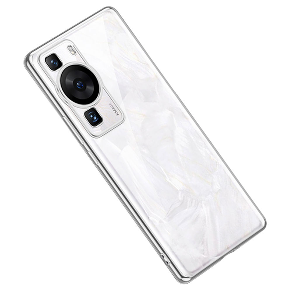 

Sulada Für Huawei P60 Elektroplieren Der Klaren Rückseite Gerade Kante Flexible TPU -telefonhülle - Silber, Huawei P60