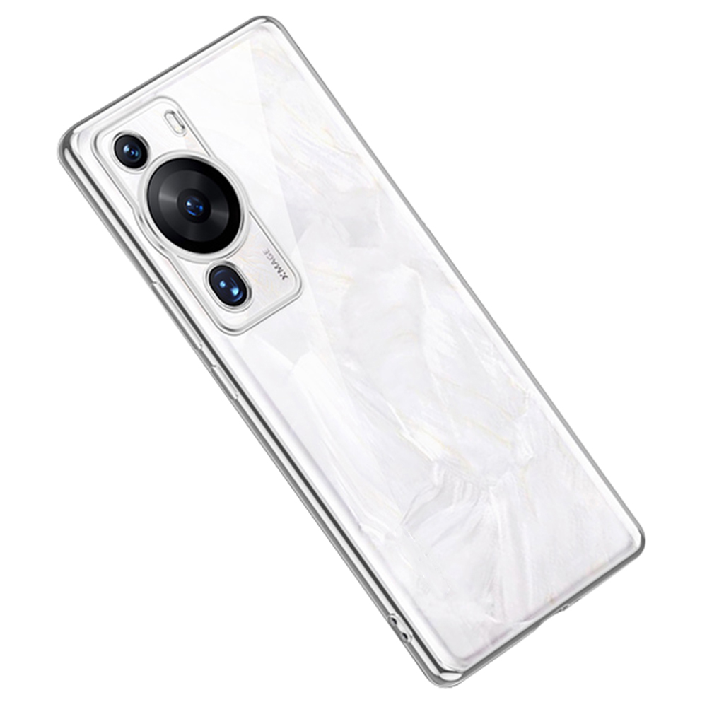 

Sulada Für Huawei P60 Pro Soft TPU Clear Phone Hülle Elektroplating Gerade Kantenschutzabdeckung - Silber, Huawei P60 Pro
