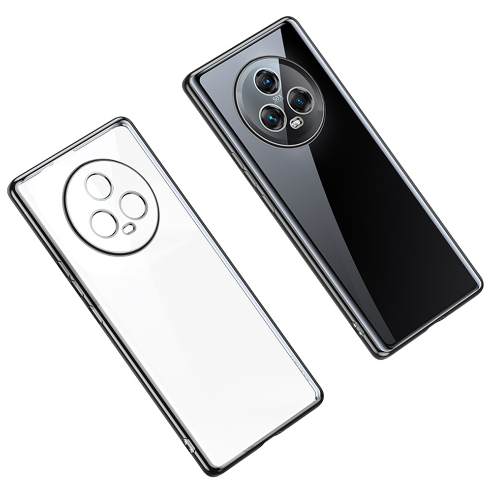 

Sulada Für Die Ehre Magic5 Straight Edge Soft TPU Phone Hülle Elektroplieren Klare Anti-kratzer-abdeckung - Schwarz, Honor Magic5