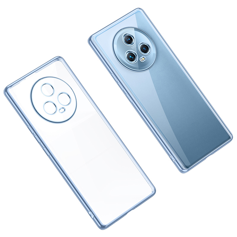

Sulada Für Die Ehre Magic5 Straight Edge Soft TPU Phone Hülle Elektroplieren Klare Anti-kratzer-abdeckung - Blau, Honor Magic5