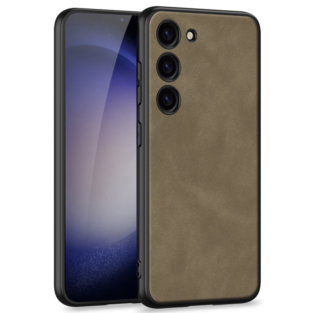 

GKK Für Samsung Galaxy S23 Lederbeschichtete TPU+PC Matte Telefon Hülle Anti-drop-abdeckung - Braun, Galaxy S23