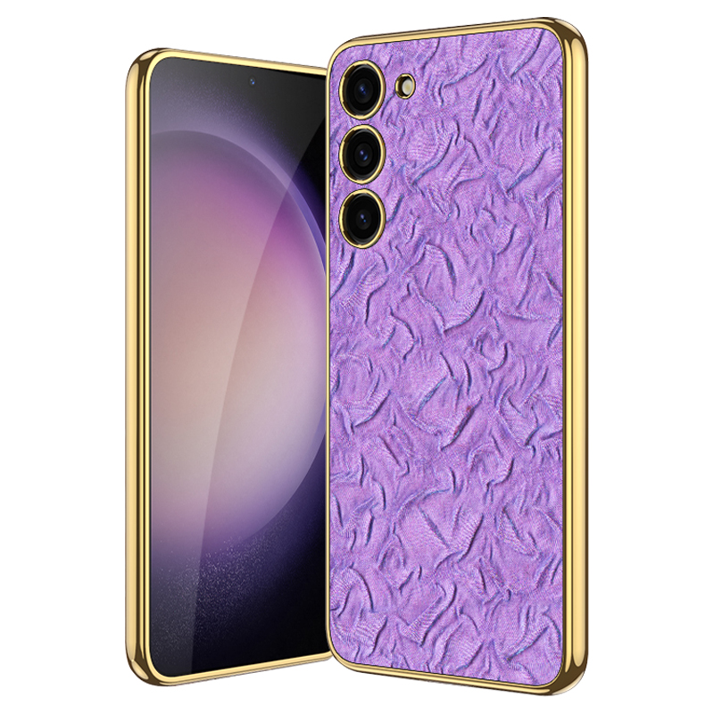 

GKK Für Samsung Galaxy S23+elektroplatte Telefonhülle Pc+tpu+stoff Anti-fingerabdruck Rückzug - Lila, Galaxy S23+