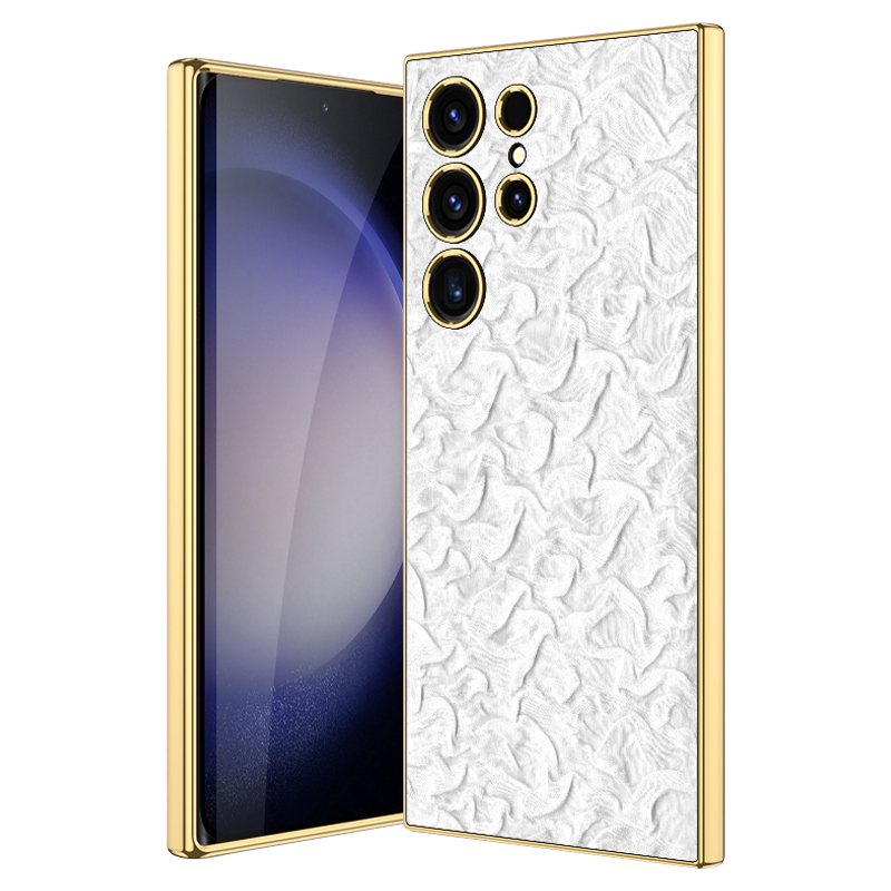 

Gkk-elektroplattenkoffer Für Samsung Galaxy S23 Ultra, Anti-kratzer-pc+tpu+stoffpheige - Weiss, Galaxy S23 Ultra