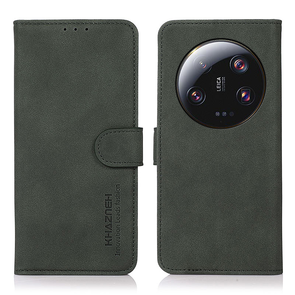 

Khazneh Für Xiaomi 13 Ultra-anti-staub-brieftaschen-telefonabdeckung Strukturierter Pu-leder+tpu Stand Flip Phone Hülle - Grün, Xiaomi 13 Ultra