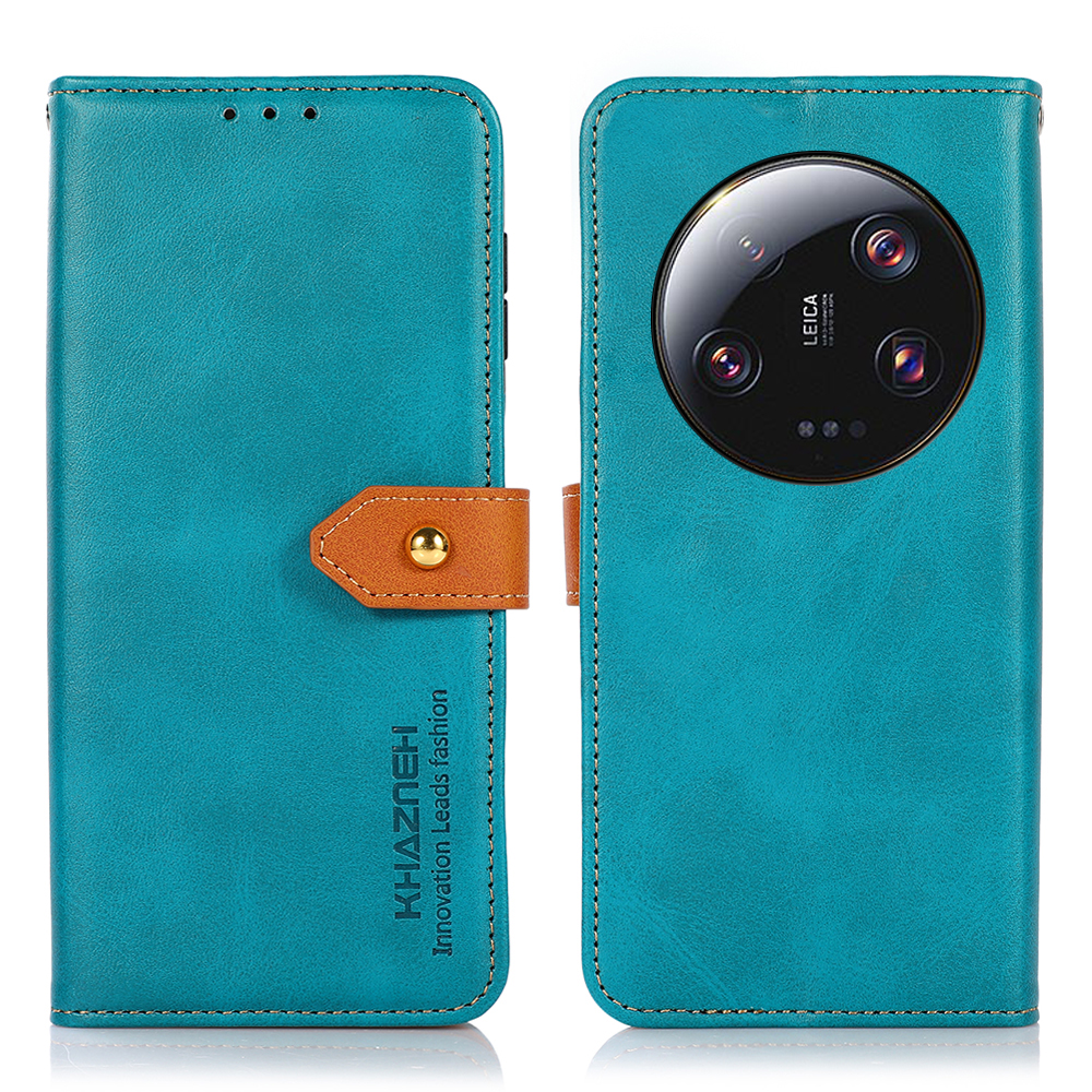 

Khazneh Für Xiaomi 13 Ultra PU Leder+tpu Phone Hülle Cowide Textur Wallet Stand Telefonabdeckung - Blau, Xiaomi 13 Ultra