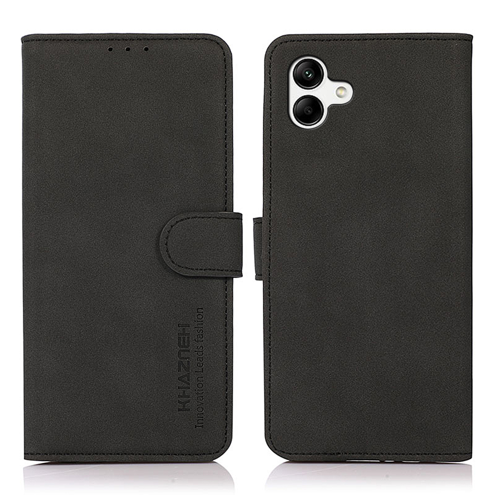 

Khazneh Für Samsung Galaxy F14 5G Strukturierte PU -leder+tpu Telefon Hülle Wallet Stand Flip Telefonabdeckung - Schwarz, Galaxy F14 5G
