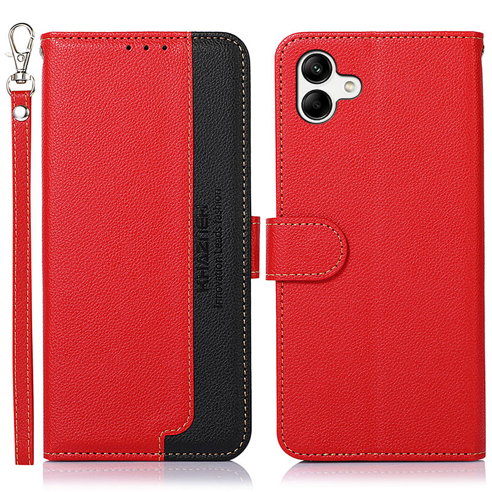 

Khazneh Für Samsung Galaxy F14 5G RFID Blockierende PU -lederschale Litchi Textur Wallet Stand Telefonabdeckung - Rot, Galaxy F14 5G