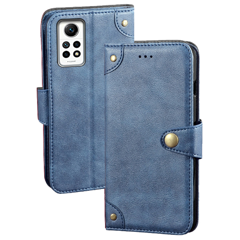 

Idewei Für Xiaomi Redmi Note 12 Pro 4g / Anmerkung 11 Pro 5G (Qualcomm) / 11 Pro 4G (MediaTek) Leder Brieftaschen -hülle Telefon Telefung - Blau, Xiaomi Redmi Note 12 Pro 4G