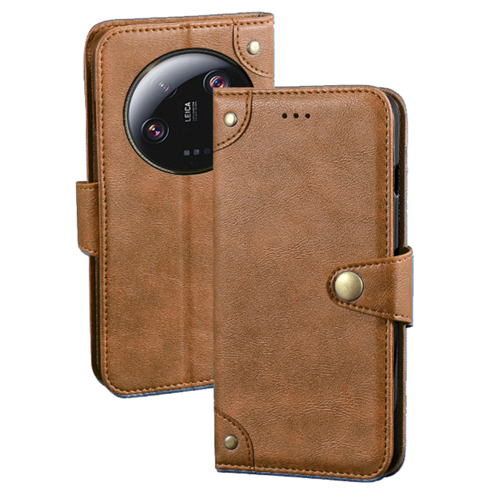

IDEWEI Für Xiaomi 13 Ultra PU Leder -smartphone -hülle Brieftasche Telefonabdeckung - Braun, Xiaomi 13 Ultra
