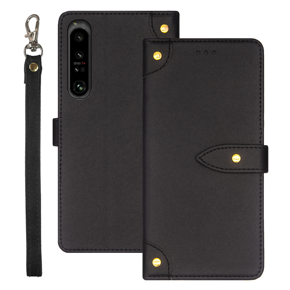 

Idewi Für Sony Xperia 1 V Drop-sof-flip-ständer-telefonhülle Lederabdeckung Mit Kartensteckplätzen - Schwarz, Sony Xperia 1 V