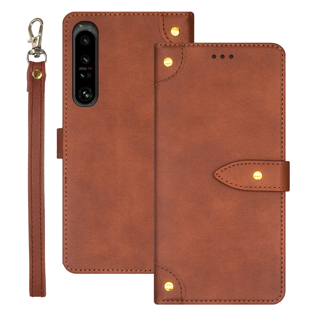 

Idewi Für Sony Xperia 1 V Drop-sof-flip-ständer-telefonhülle Lederabdeckung Mit Kartensteckplätzen - Braun, Sony Xperia 1 V