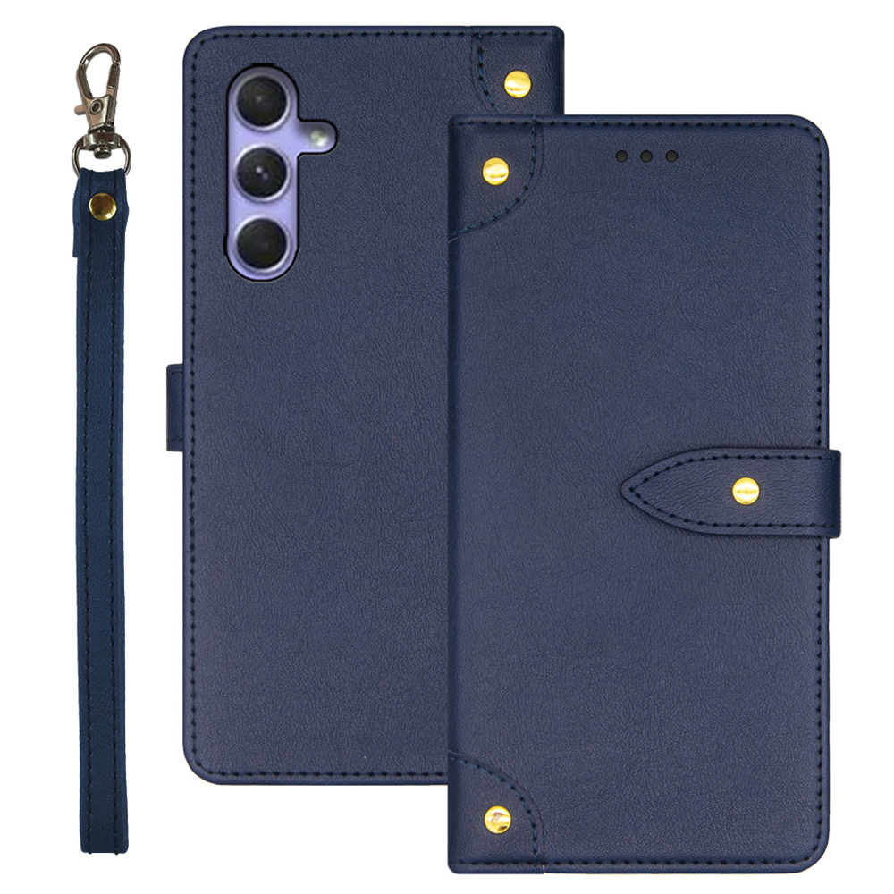 

IDEWEI Für Samsung Galaxy A24 4G Drop-proof Flip Ständer Telefonkarten-karten-slots Lederabdeckung - Blau, Galaxy A24 4G
