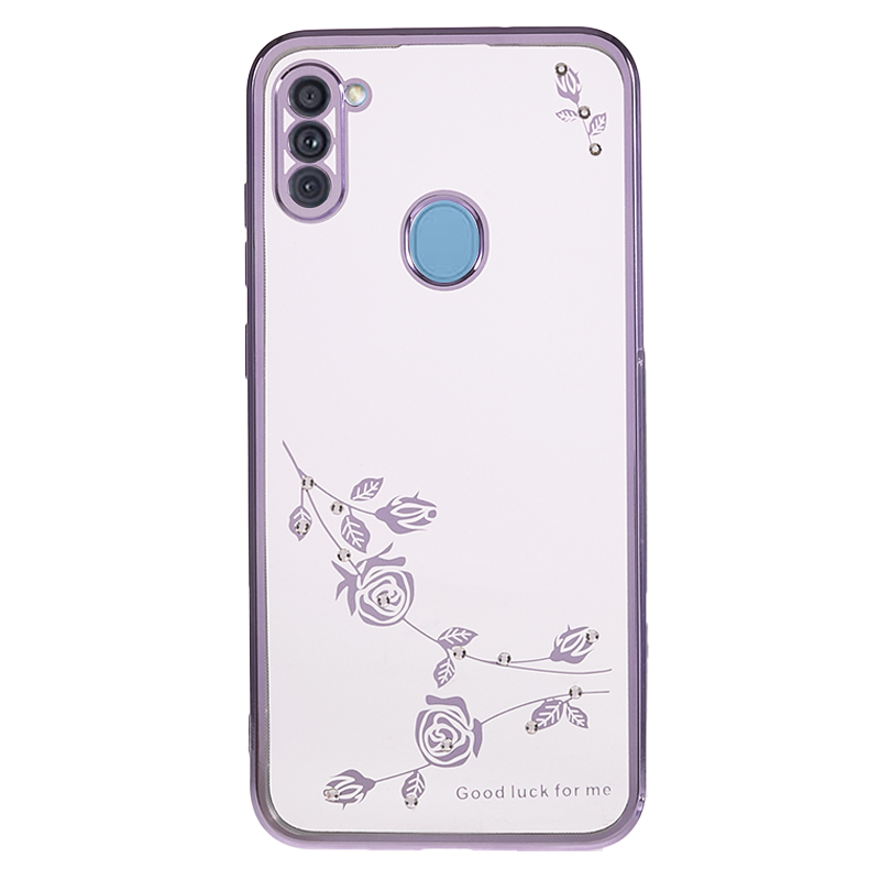

Für Samsung Galaxy A11 (EU -version) Strassblume TPU -hülle Elektroplierende Telefonabdeckung - Lila, Galaxy A11 (EU Version)