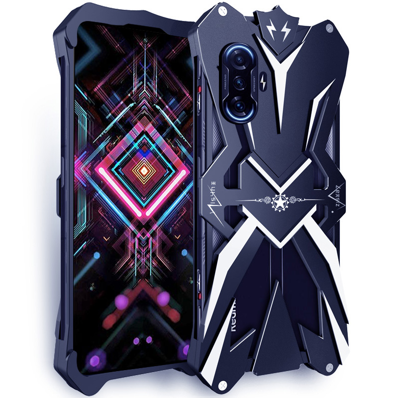 

Für Xiaomi Redmi K40 Gaming / Poco F3 GT Rugged Phone Case Aluminiumlegierung Schockdelefonabdeckung, Xiaomi Redmi K40 Gaming