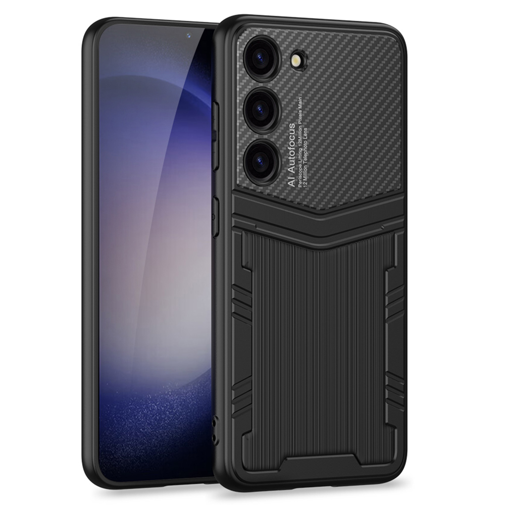 

GKK Für Samsung Galaxy S23 Anti-Scratch Textured Phone Case PU Leder + PC + TPU Schockdcover - Gebürstete Textur, Galaxy S23
