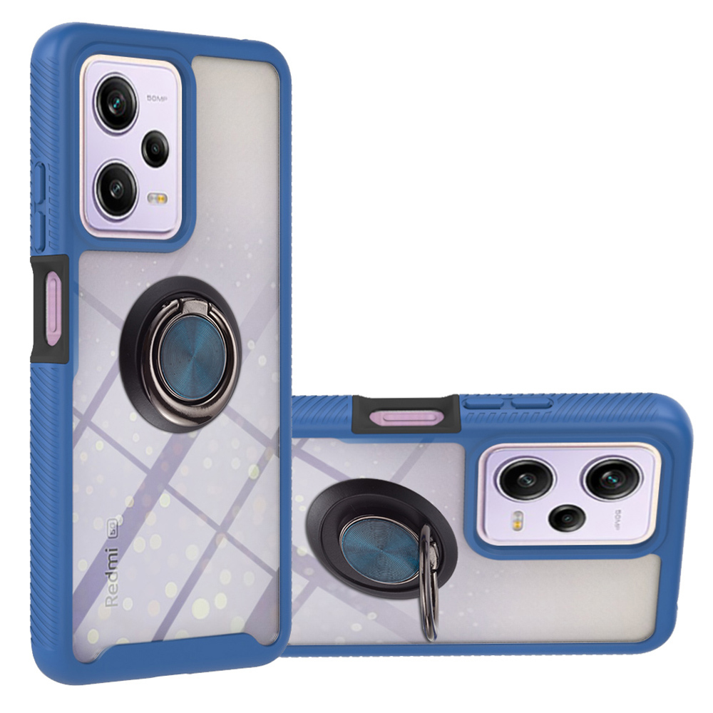 

YB PC Series-5 Pc+tpu-telefonhülle Für Xiaomi Redmi Note 12 Pro 5g / Hinweis 12 Pro Speed ​​5g / Poco X5 Pro 5g, Ring -kickstand -stoßdingungsabdeckung - Saphir, Xiaomi Redmi Note 12 Pro 5G