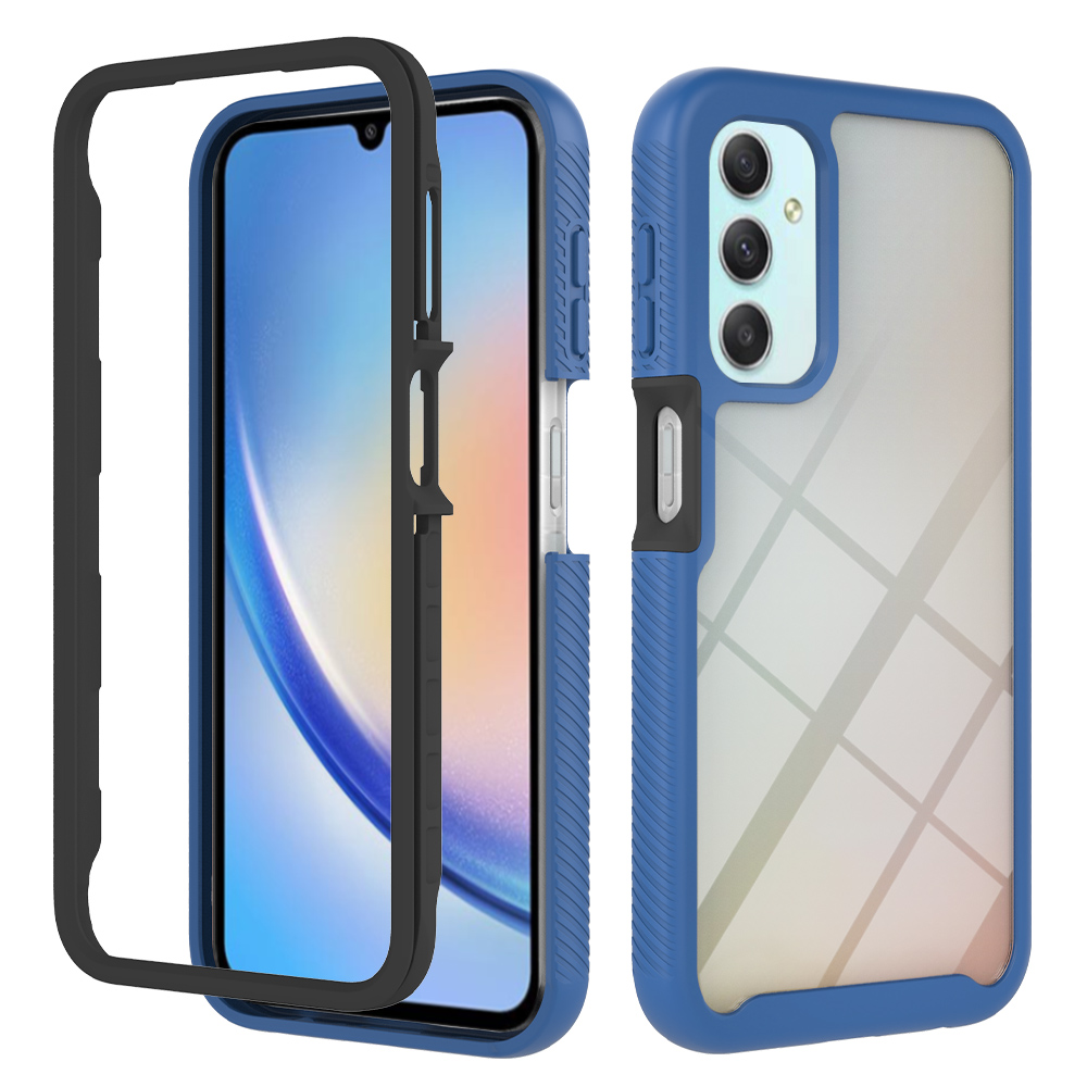 

YB Pc-serie-3 Für Samsung Galaxy A24 4G Defender Phone Case PC+TPU 2 Layer-schichtschockabdeckung - Saphir, Galaxy A24 4G