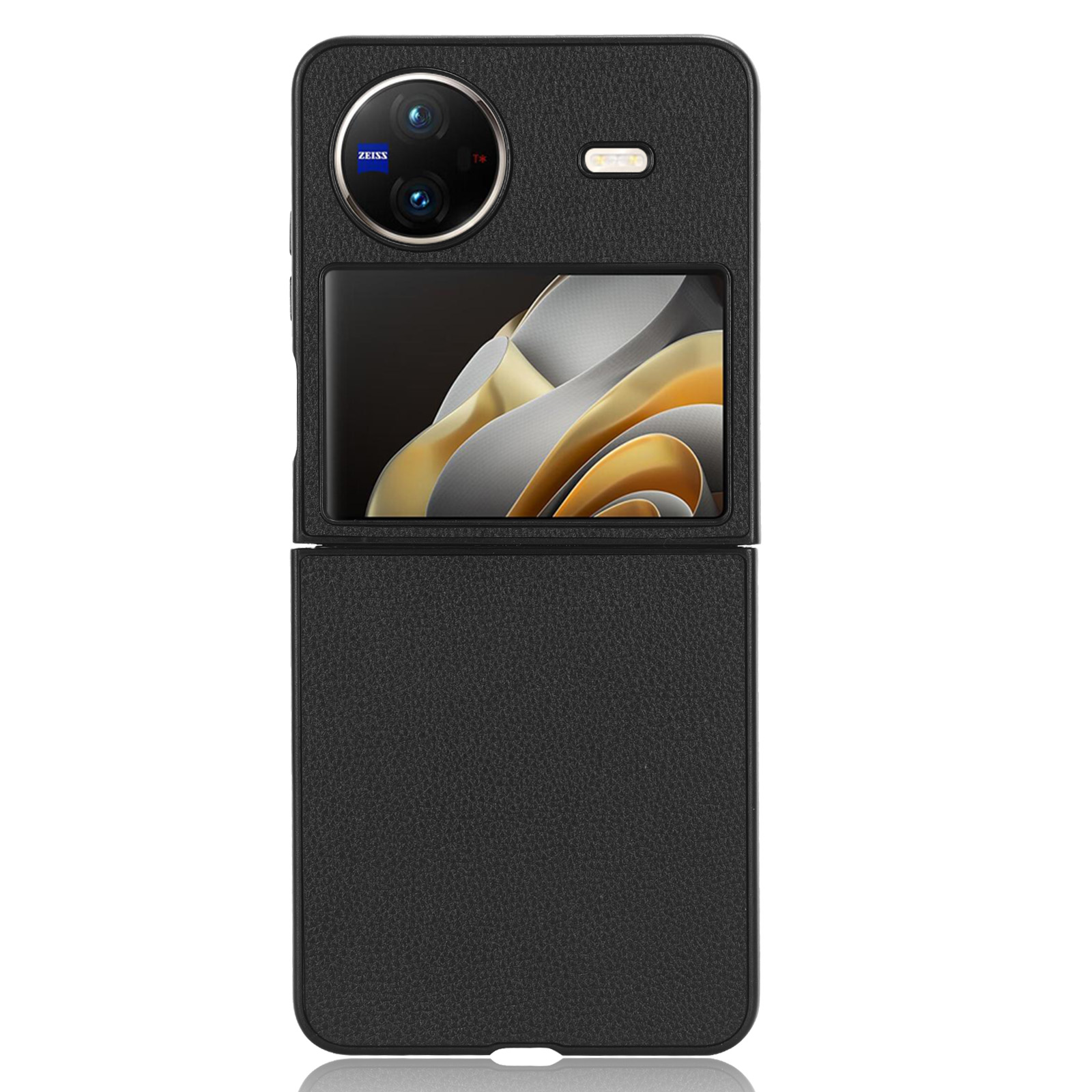 

Für Vivo X Flip Protective Case Litchi Texture Phone Hülle PU -leder -handy -telefonabdeckung - Schwarz, vivo X Flip