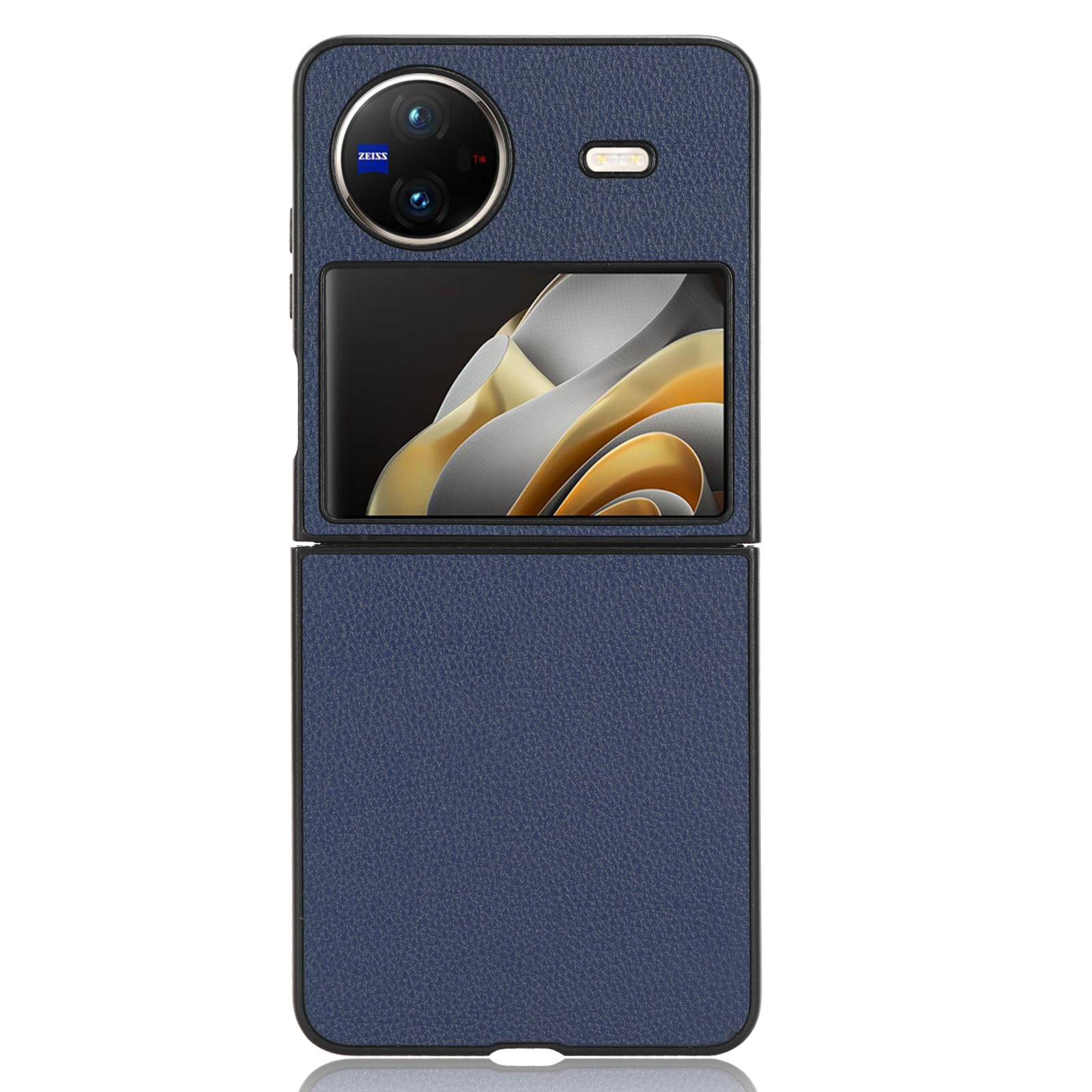 

Für Vivo X Flip Protective Case Litchi Texture Phone Hülle PU -leder -handy -telefonabdeckung - Dunkelblau, vivo X Flip