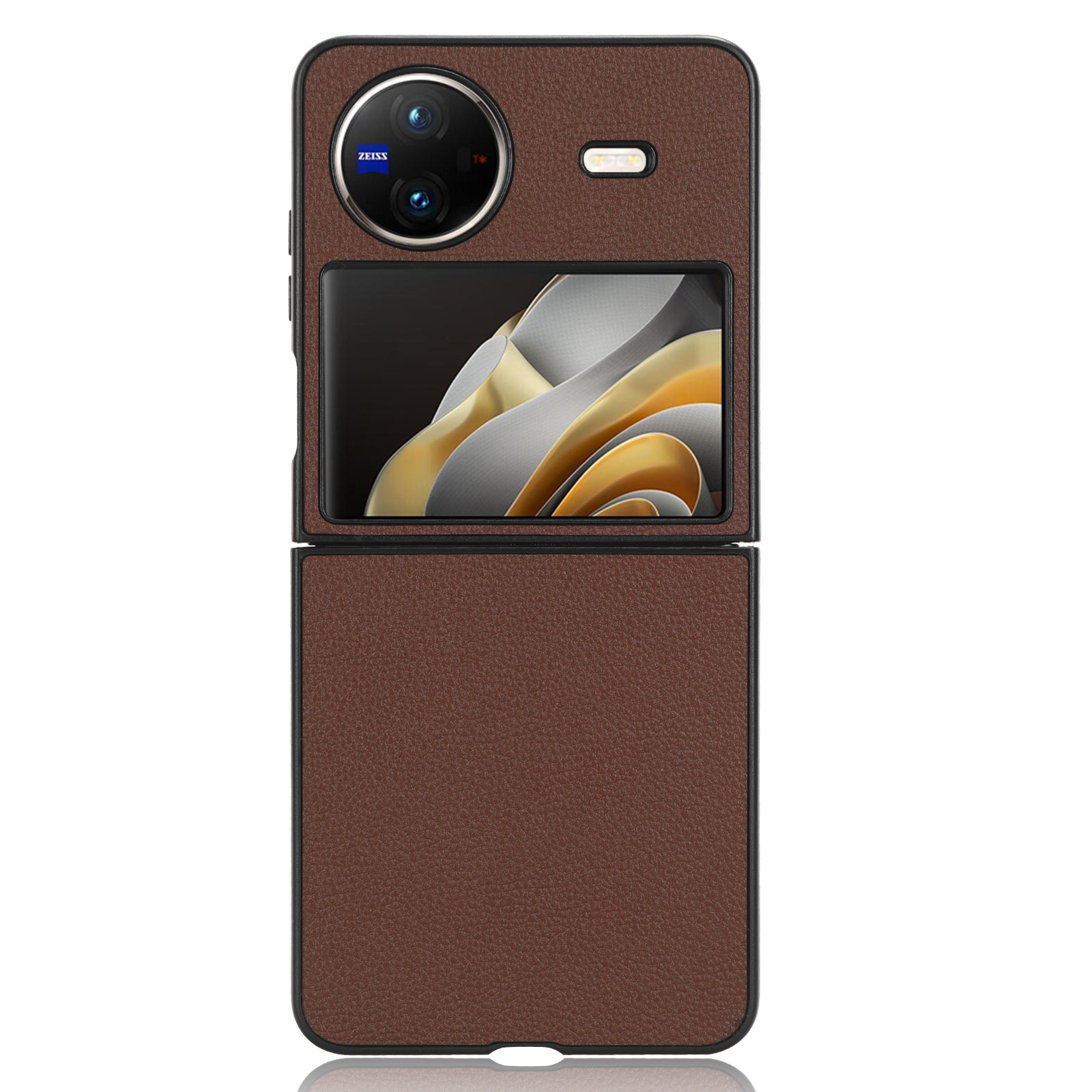 

Für Vivo X Flip Protective Case Litchi Texture Phone Hülle PU -leder -handy -telefonabdeckung - Braun, vivo X Flip