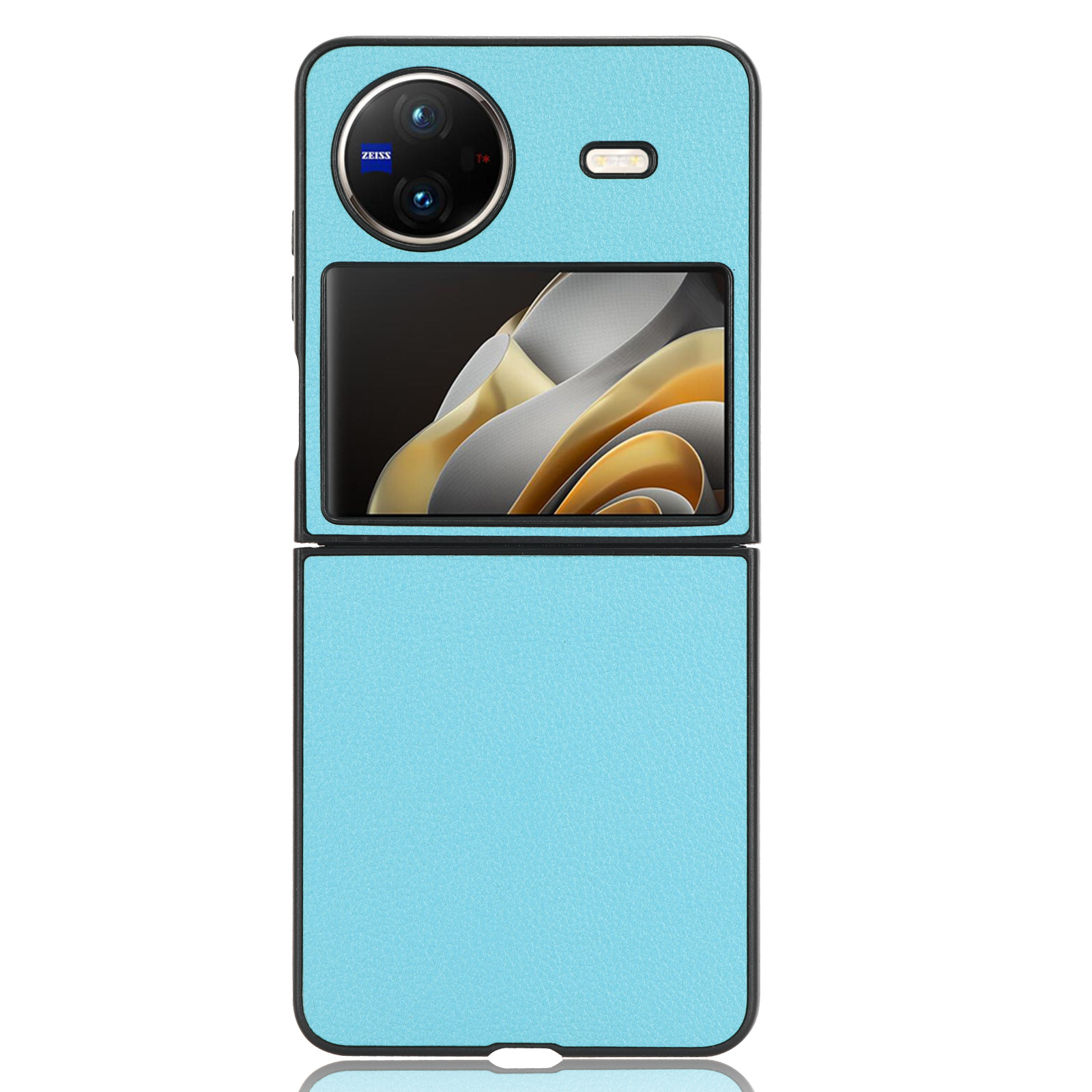 

Für Vivo X Flip Protective Case Litchi Texture Phone Hülle PU -leder -handy -telefonabdeckung - Baby Blau, vivo X Flip