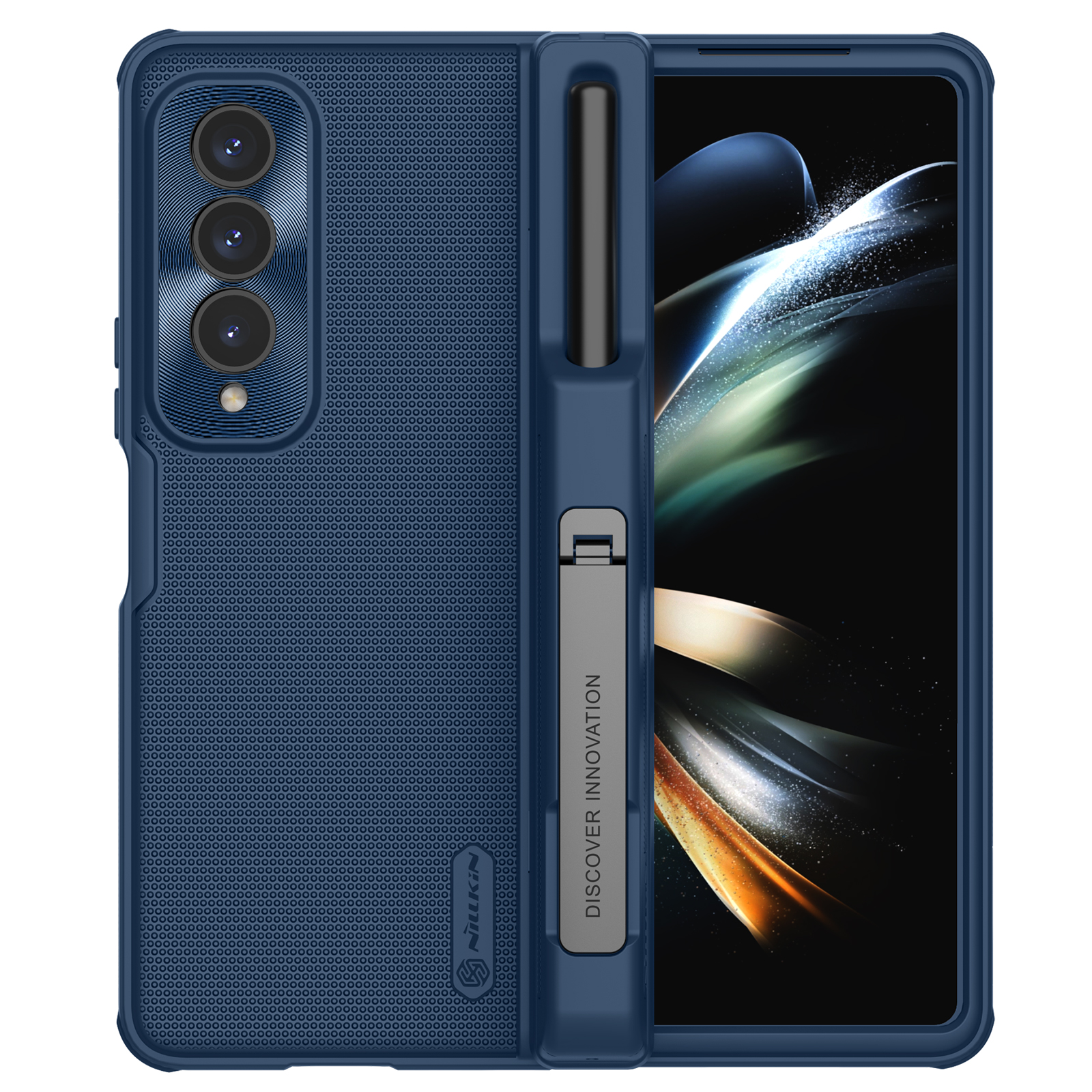 

Nillkin Super Frosted Shield Fold Für Samsung Galaxy Z Fold4 5g / W23 Telefonkoffer PC TPU Matte Rückseite Abdeckung - Blau, Galaxy Z Fold4 5G