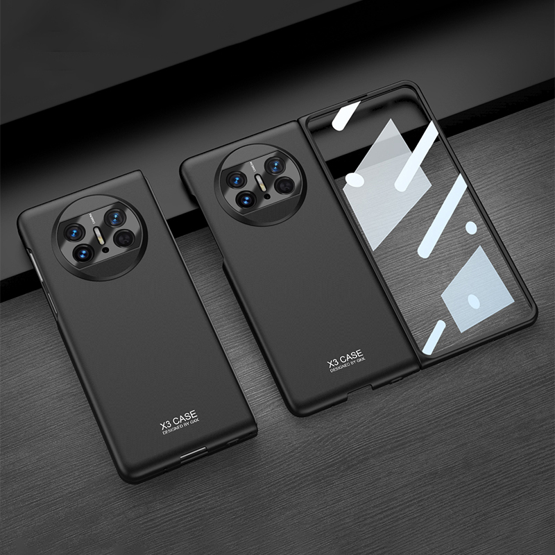 

GKK Für Huawei Mate X3 5G Hartes PC -faltungshülle Vollschutz Abdeckung Mit Temperamentvollem Glasschildfilm - Schwarz, Huawei Mate X3 5G