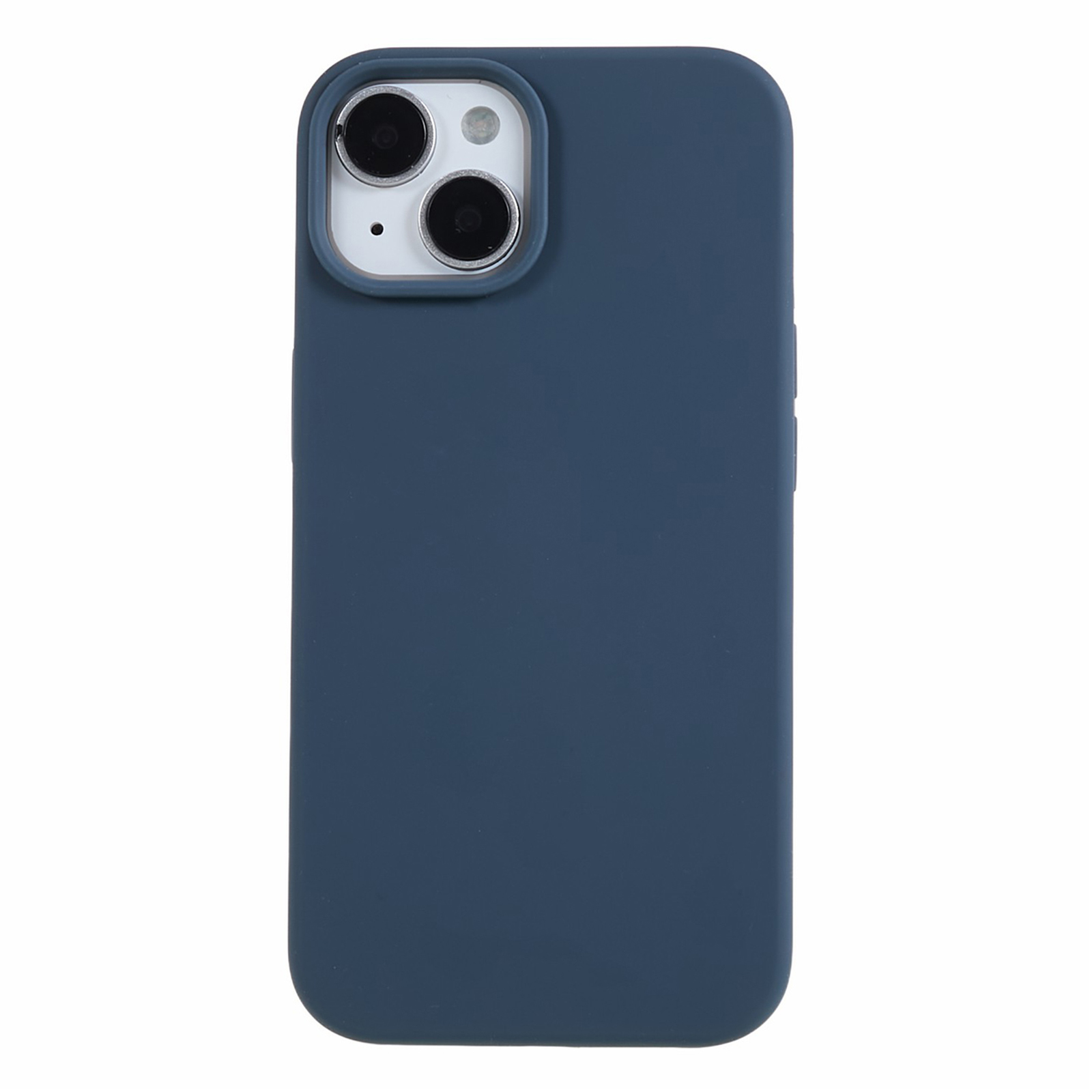 

Für Iphone 14 Scratch Proof Liquid Silicon Phone Hülle Zurück -schutzabdeckung Mit Weicher Auskleidung - Mitternachtsblau, iPhone 14