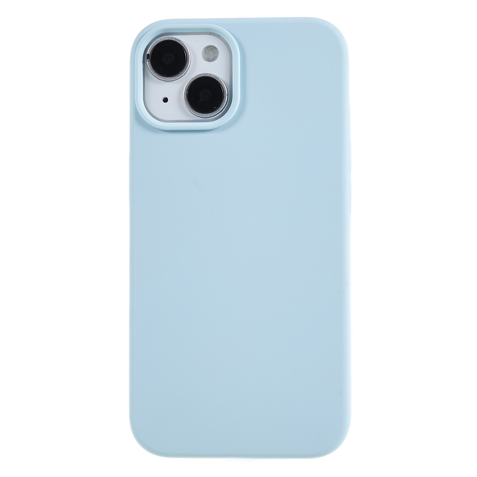 

Für Iphone 14 Scratch Proof Liquid Silicon Phone Hülle Zurück -schutzabdeckung Mit Weicher Auskleidung - Himmelblau, iPhone 14
