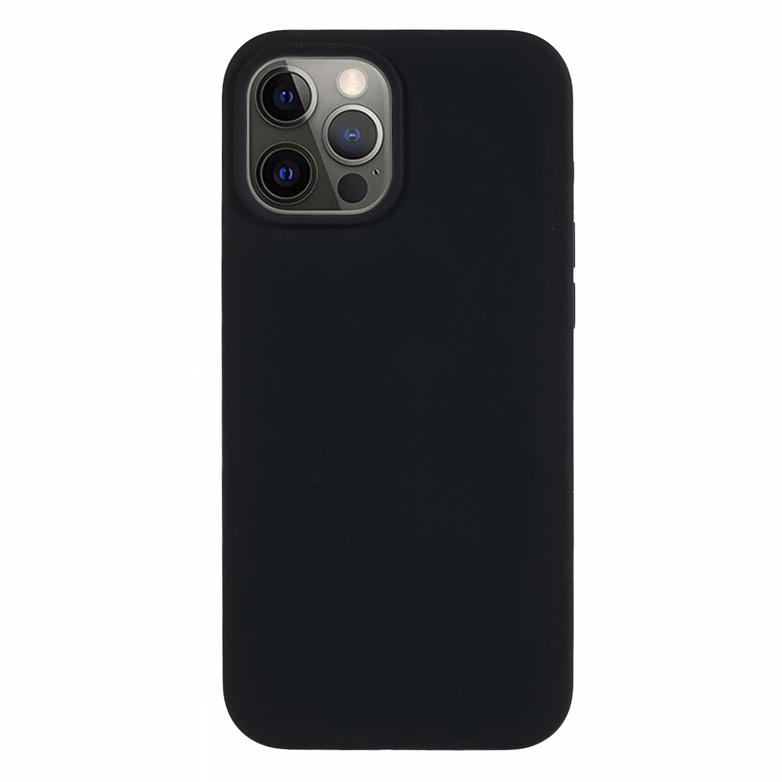 

Für Iphone 12 / 12 Pro Liquid Silicon Phone Hülle Weichverkleidung Anti-kratzer-telefonabdeckung - Schwarz, iPhone 12