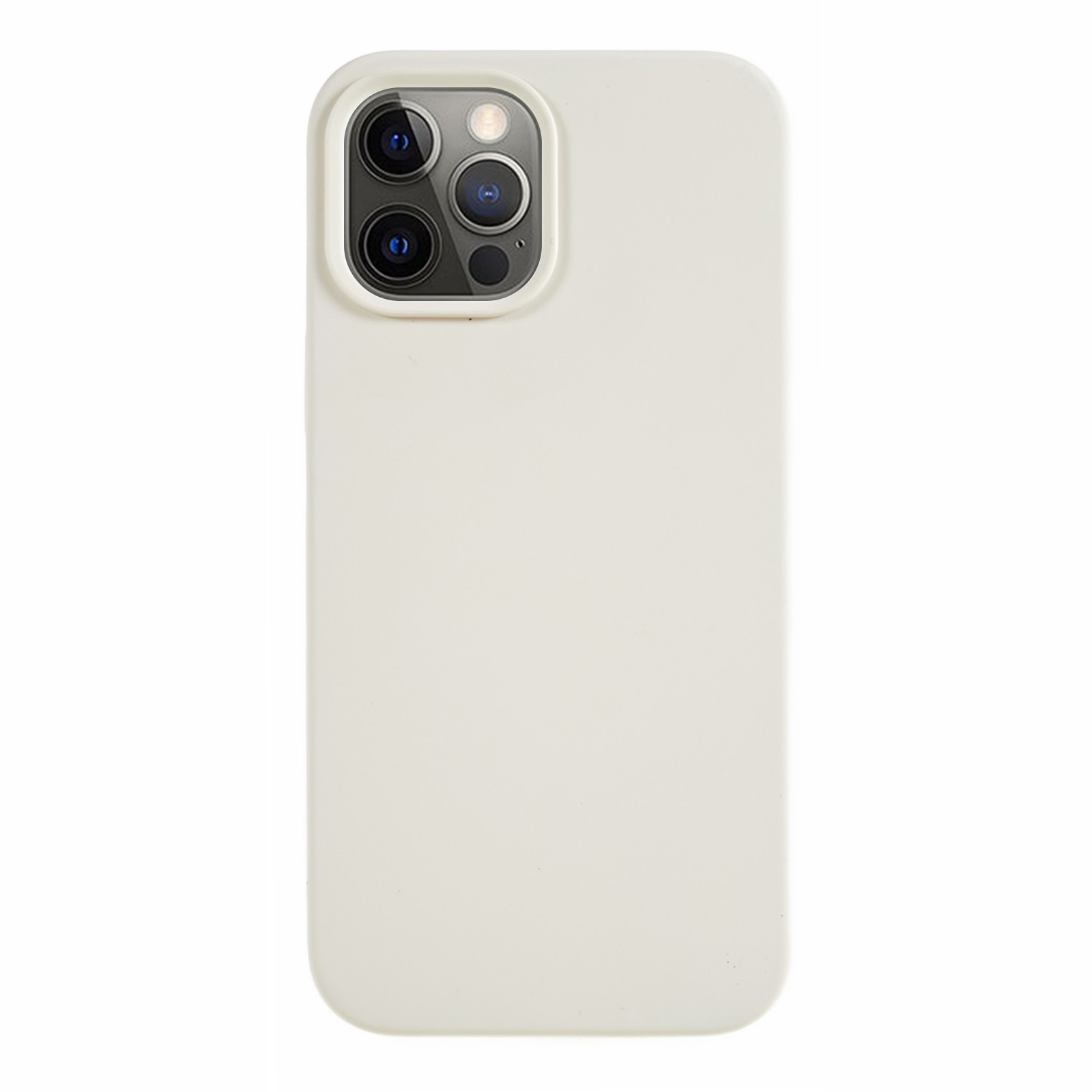

Für Iphone 12 / 12 Pro Liquid Silicon Phone Hülle Weichverkleidung Anti-kratzer-telefonabdeckung - Weiss, iPhone 12