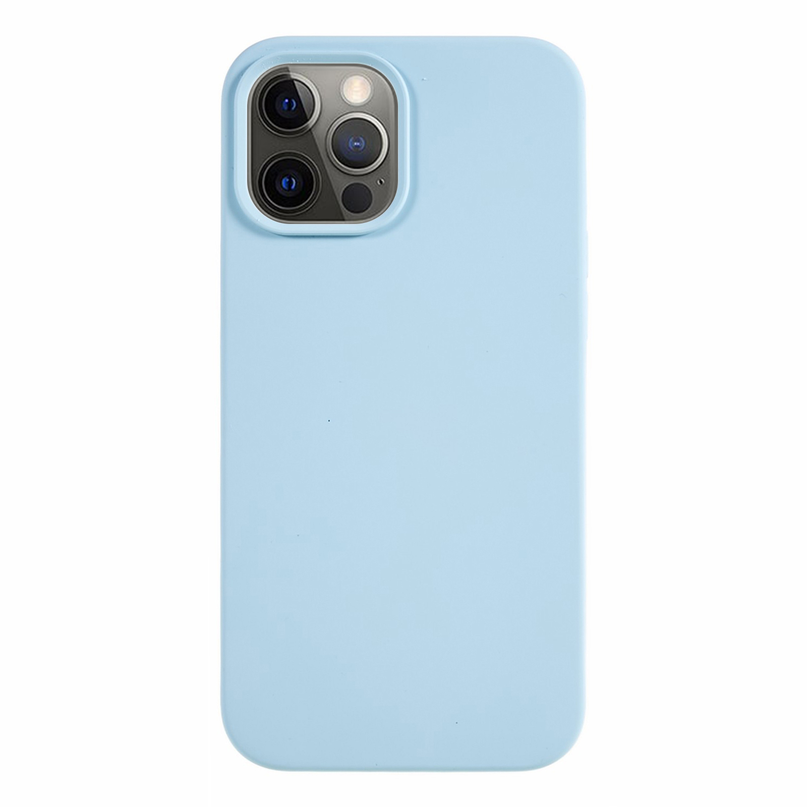 

Für Iphone 12 / 12 Pro Liquid Silicon Phone Hülle Weichverkleidung Anti-kratzer-telefonabdeckung - Himmelblau, iPhone 12
