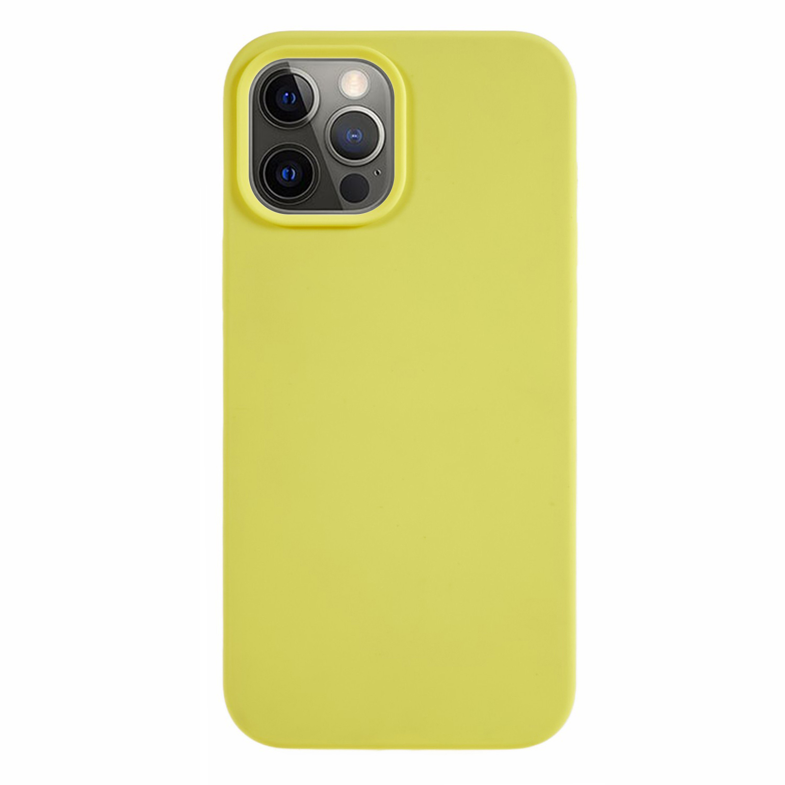 

Für Iphone 12 / 12 Pro Liquid Silicon Phone Hülle Weichverkleidung Anti-kratzer-telefonabdeckung - Gelb, iPhone 12