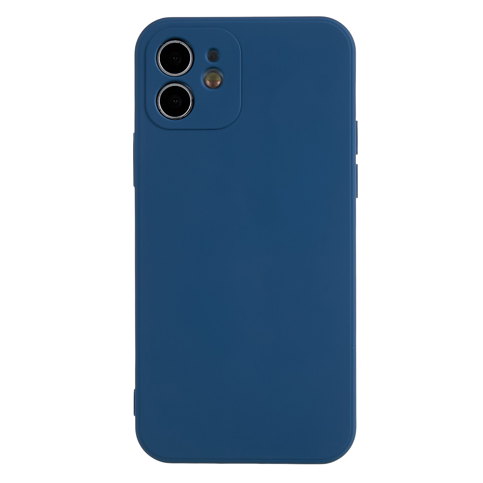 

Für Das Iphone 12 6,1 Zoll Gummiziert TPU -telefonhülle Faserfaserfasern Fall Proof Protective Deckung - Saphir, iPhone 12